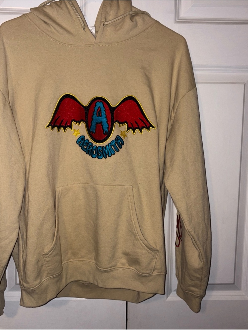 Aerosmith Logo Crewneck Sweatshirt - Beige